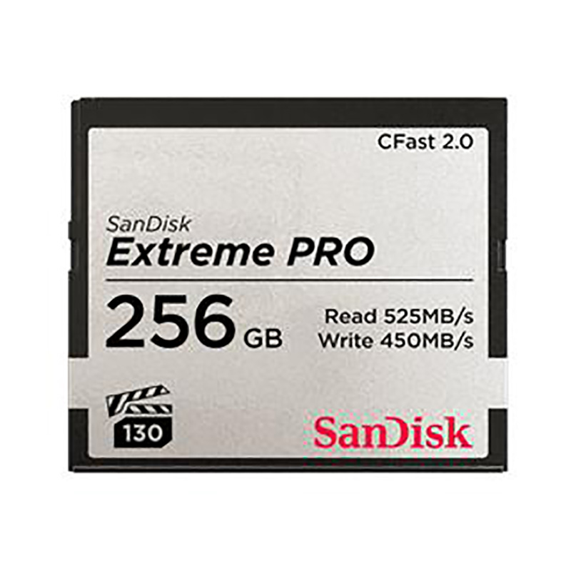 Cartão Sandisk EXTREME PRO CFAST 2.0 256GB 525MB seg. VPG130