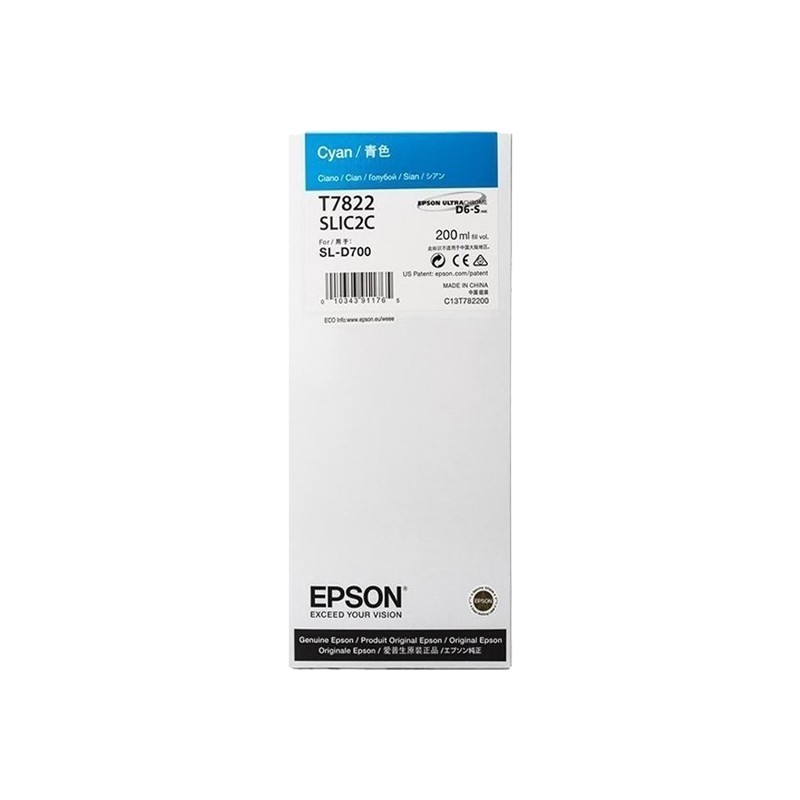 Tinteiro Epson SL-D700 (200 ML) - Azul-ciano