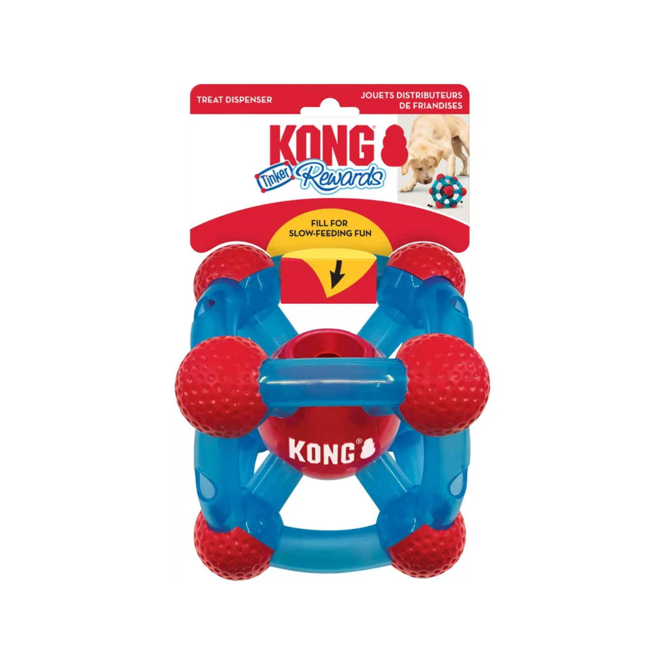  KONG Jouet Rcompenses Tinker Cube Bleu