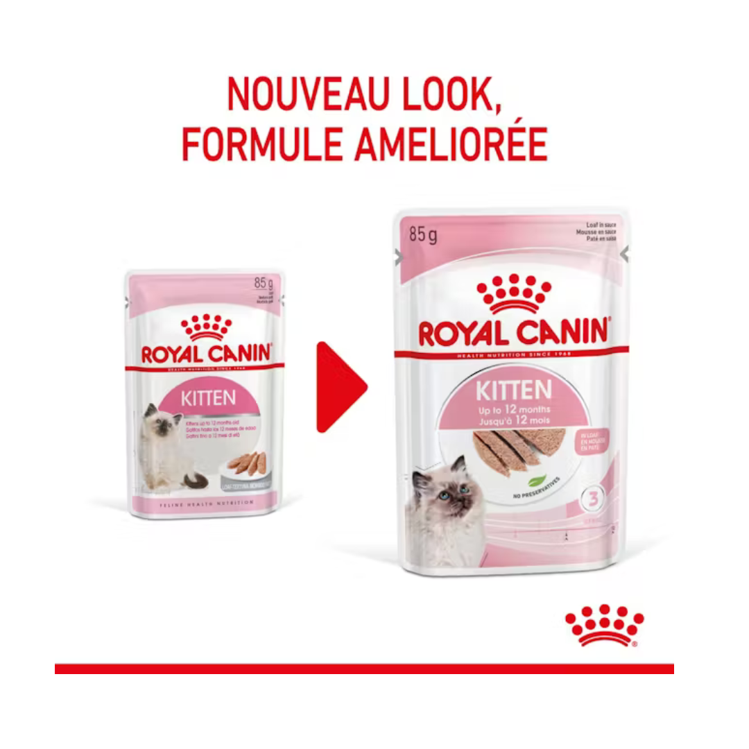 Kitten Mousse 12x85g- Aliment Humide- Royal Canin