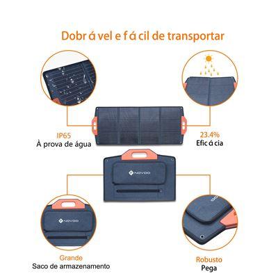 Painel solar portátil dobrável
