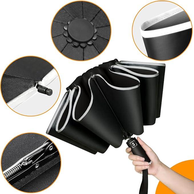 Pedir Guarda-chuva, dobrável automático, invertido 