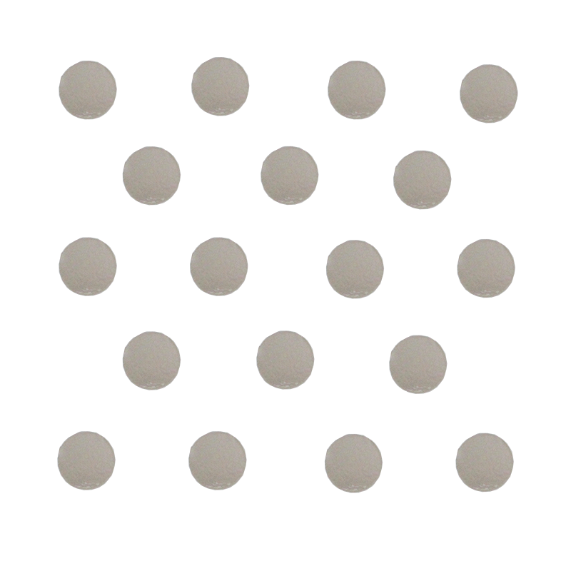 Silver round stickers / 50 pack