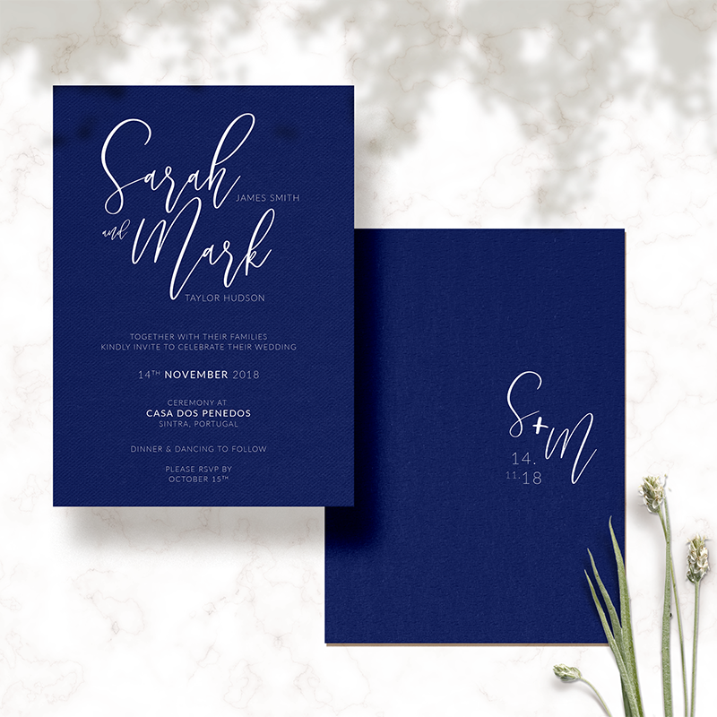 Printed Invitation ´Something Blue´