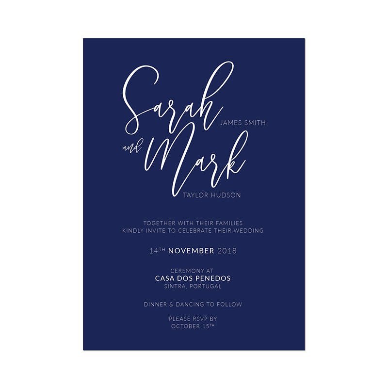 Printed Invitation ´Something Blue´