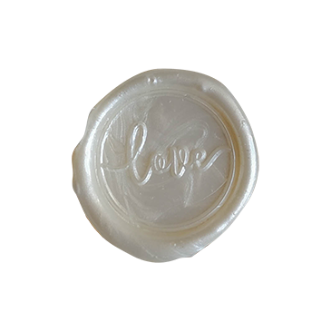 Wax seal Love Pearl white / 10 pack