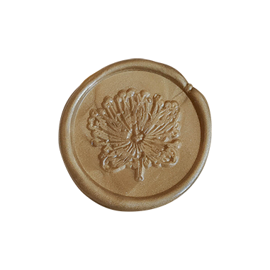 Wax seal Myrtle Flower gold / 10 pack