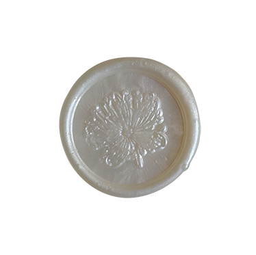 Wax seal Myrtle Flower Pearl white / 10 pack