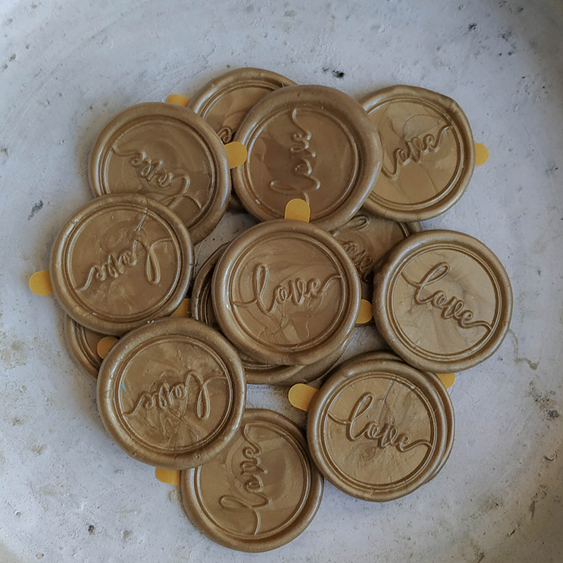 Wax seal Love Gold / 10 pack