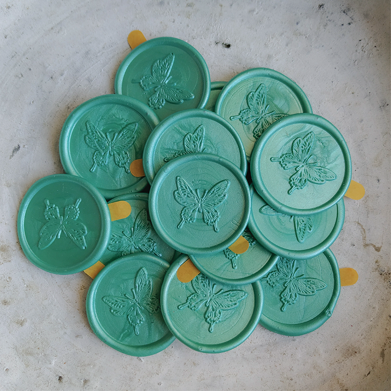 Wax seal Butterfly jade / 10 pack