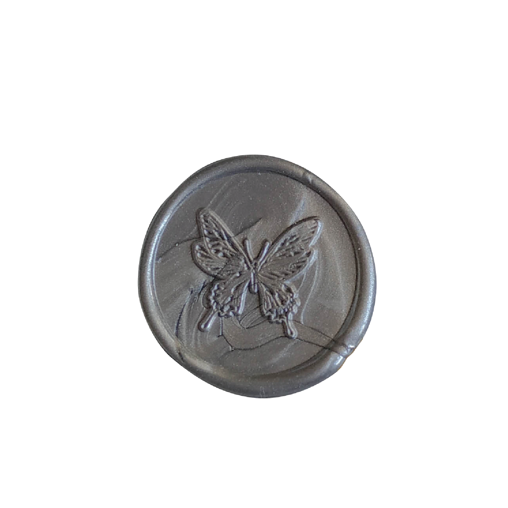 Wax seal Butterfly silver / 10 pack