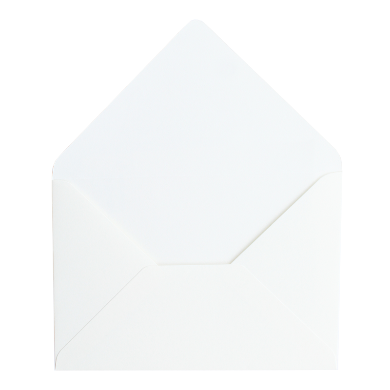 Envelope with triangular flap