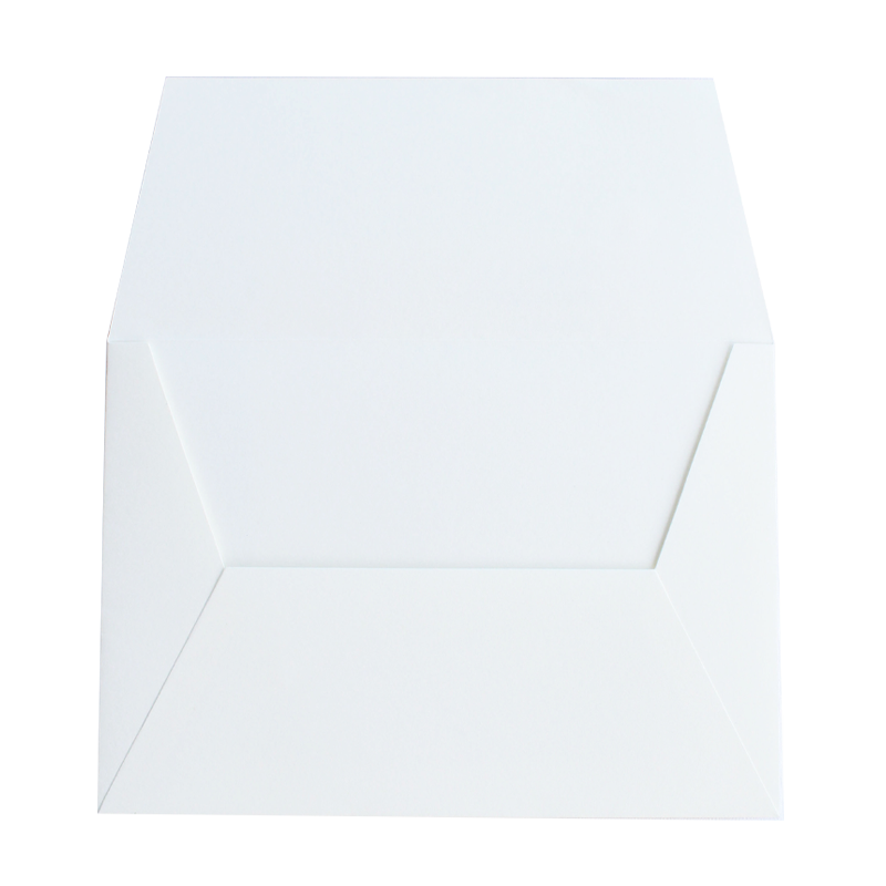 Envelope with straight flap