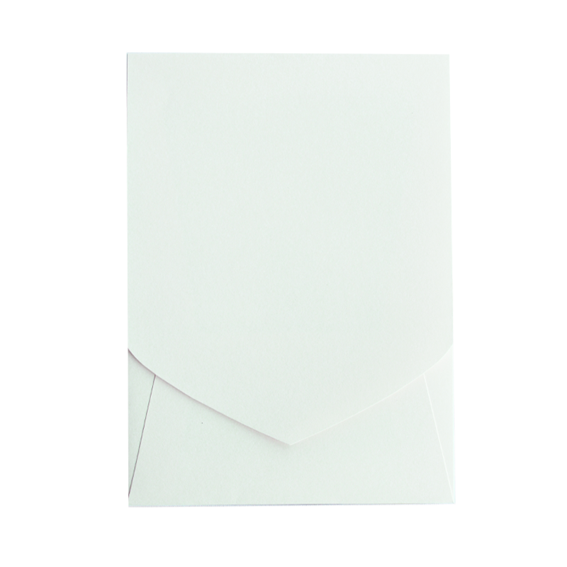 Envelope with vertical flap