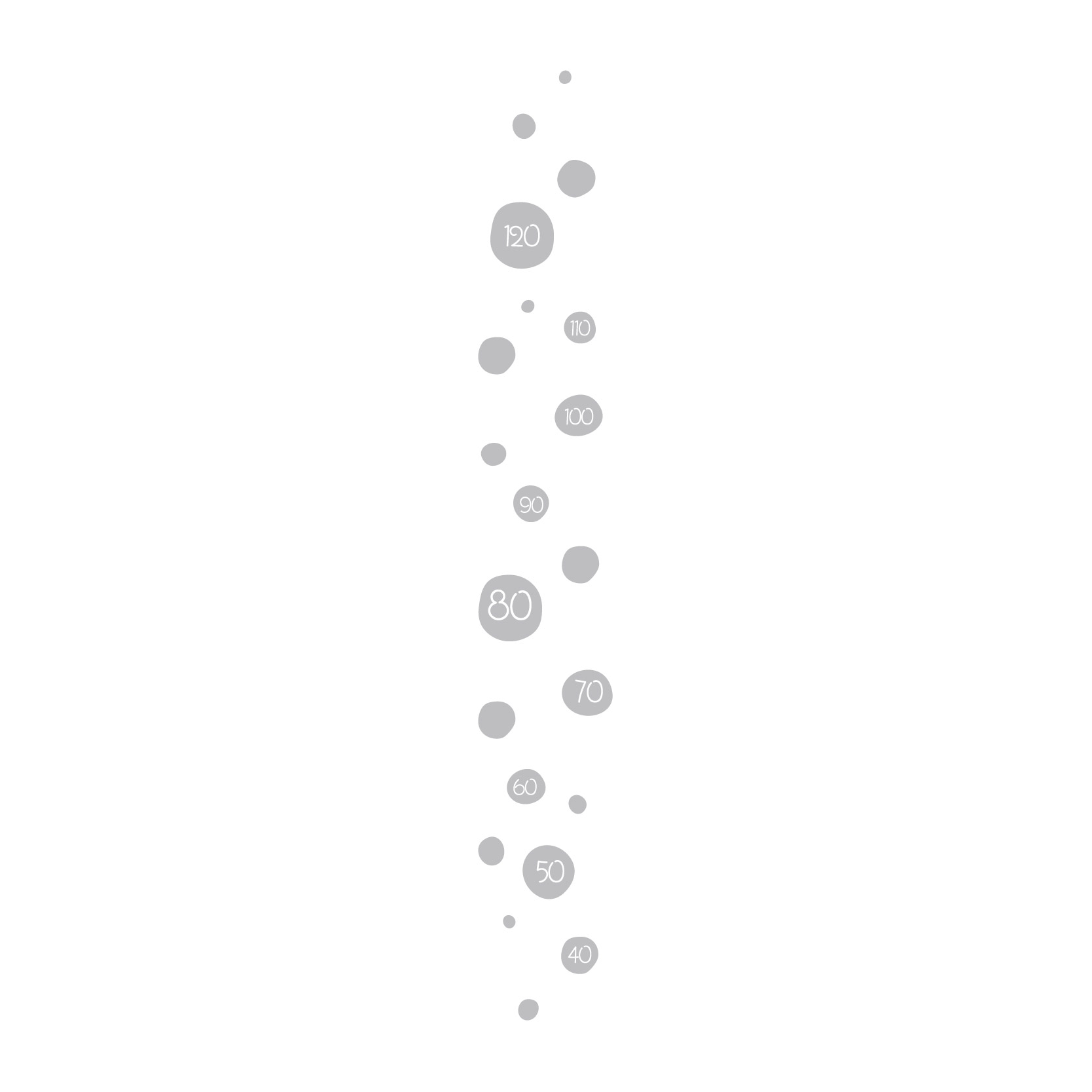Wall sticker Height chart Dots