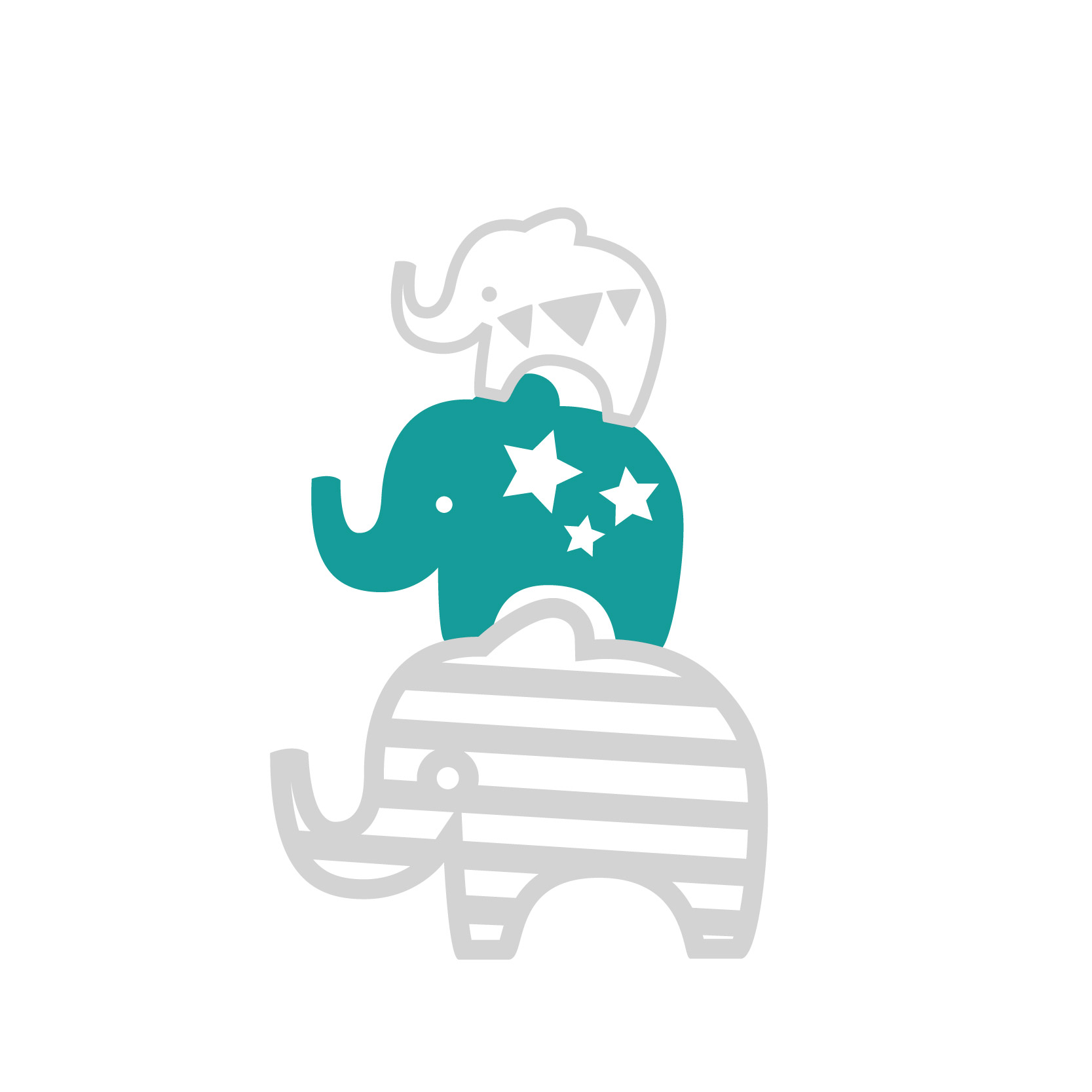 Wall sticker Elephants