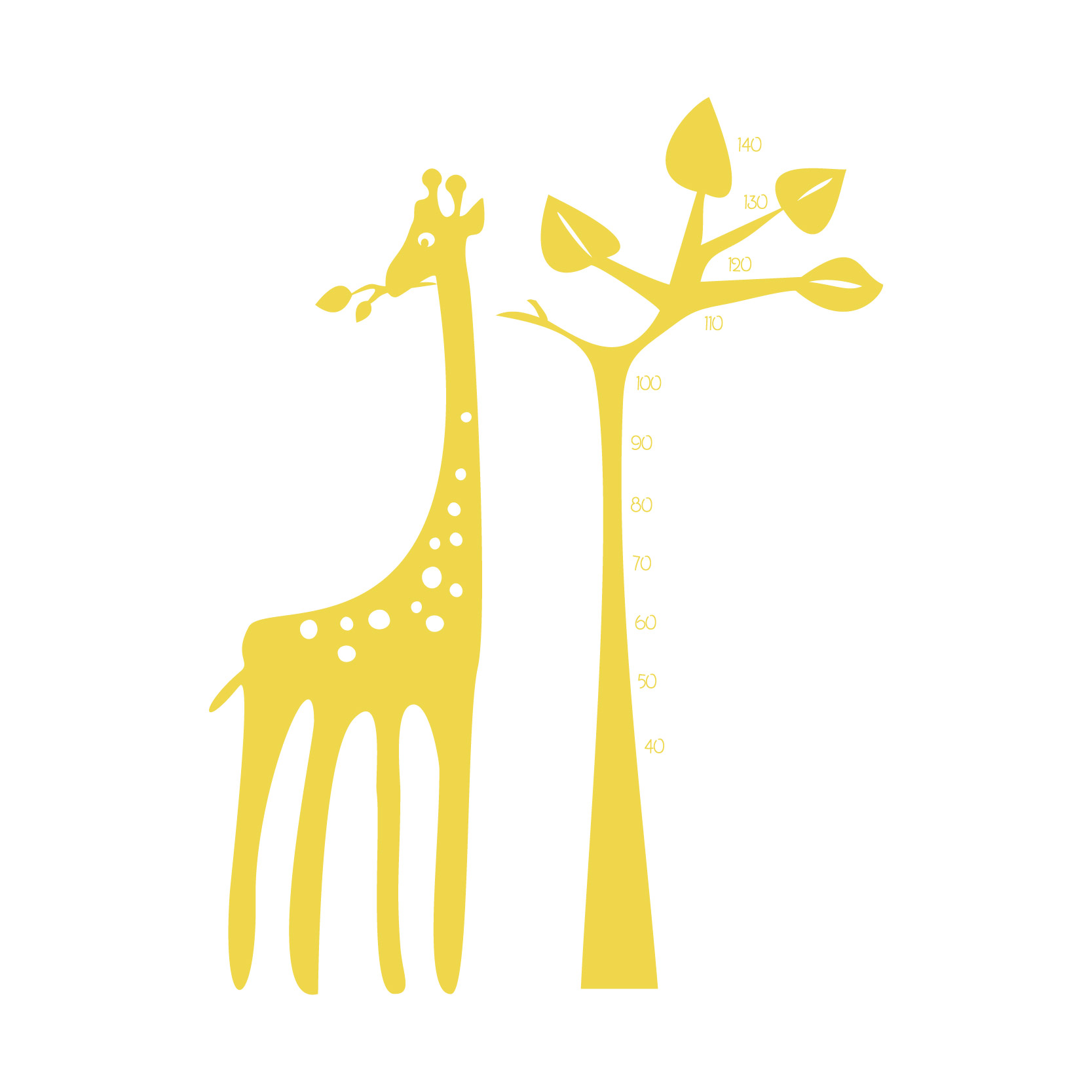 Wall sticker Height chart Giraffe