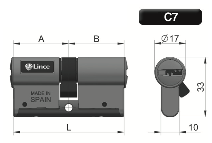 Cilindro C7 De alta Segurana