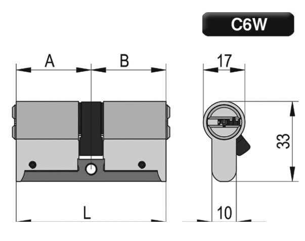 Cilindro c/ Boto C6W De alta Segurana