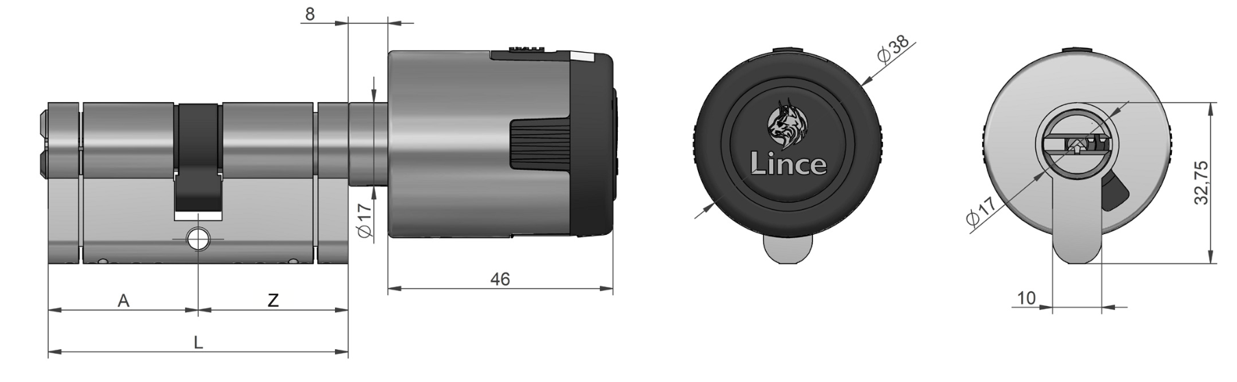 Cilindro c/Boto CPLUS ALARM