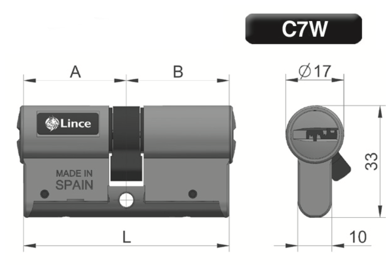  Meio Cilindro C7W Alta Segurana