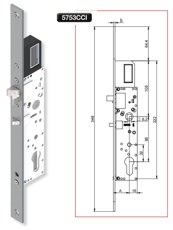 FECHADURA ELECTROMECNICA 5753CCI ATEKO