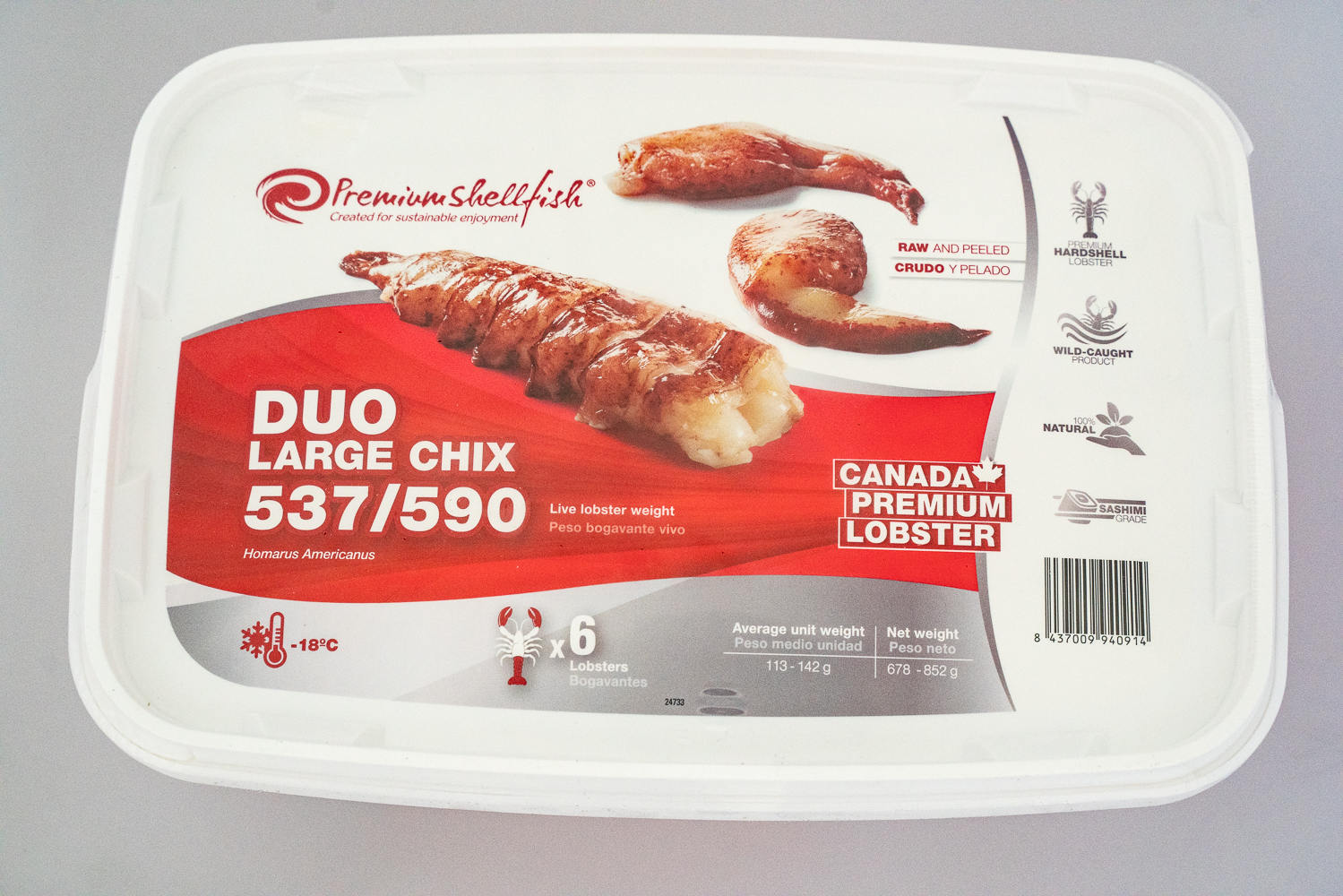 Lavagante  Carne Crua (6 peças)