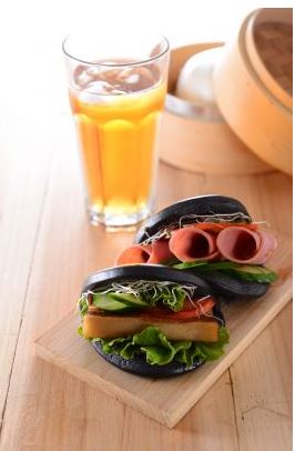 Pão ´Gwa-Bao´ Preto grande 60gr x 20 uds