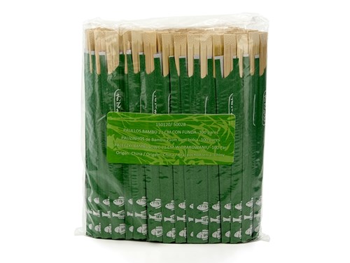 Pauzinhos de Bambu 21cm c/ bolsa 100ud