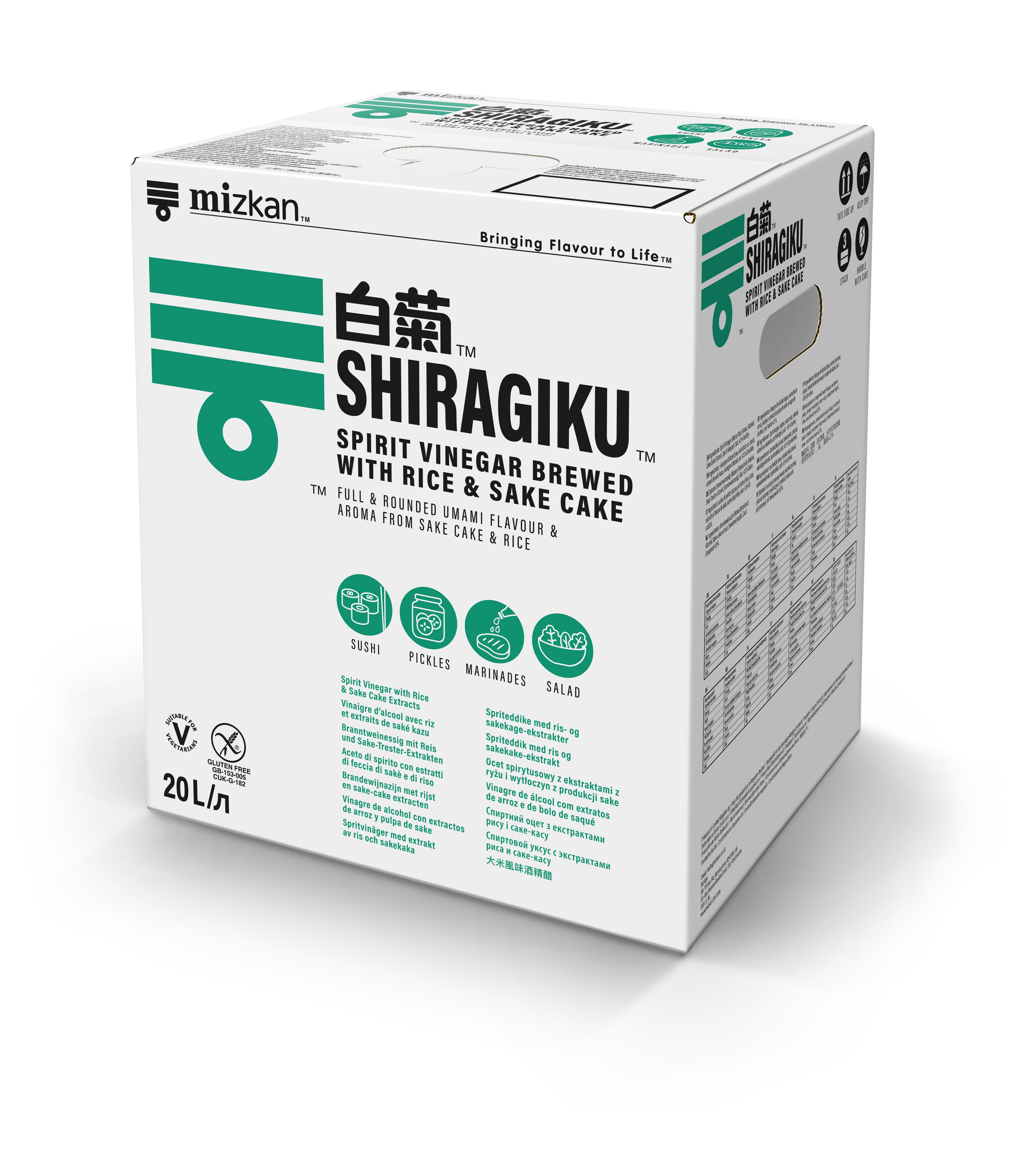 Shiragiku Vinagre fermentado c/arroz 20L