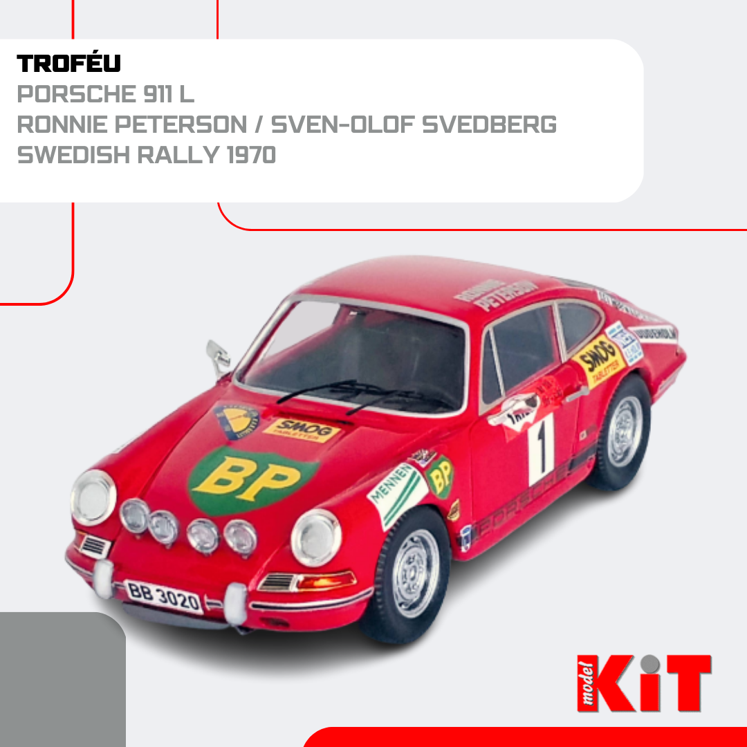 Trofeu DSN108 Porsche 911 Sweden 1970 N°1 Peterson/Svedberg - Miniature 1/43 Résine - Précision Incroyable