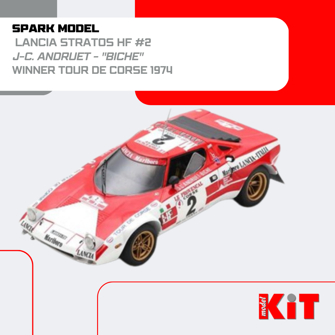 DIE CAST  LANCIA STRATOS TOUR DE CORSE 1974 ANDRUET  1/43 - Rabbit