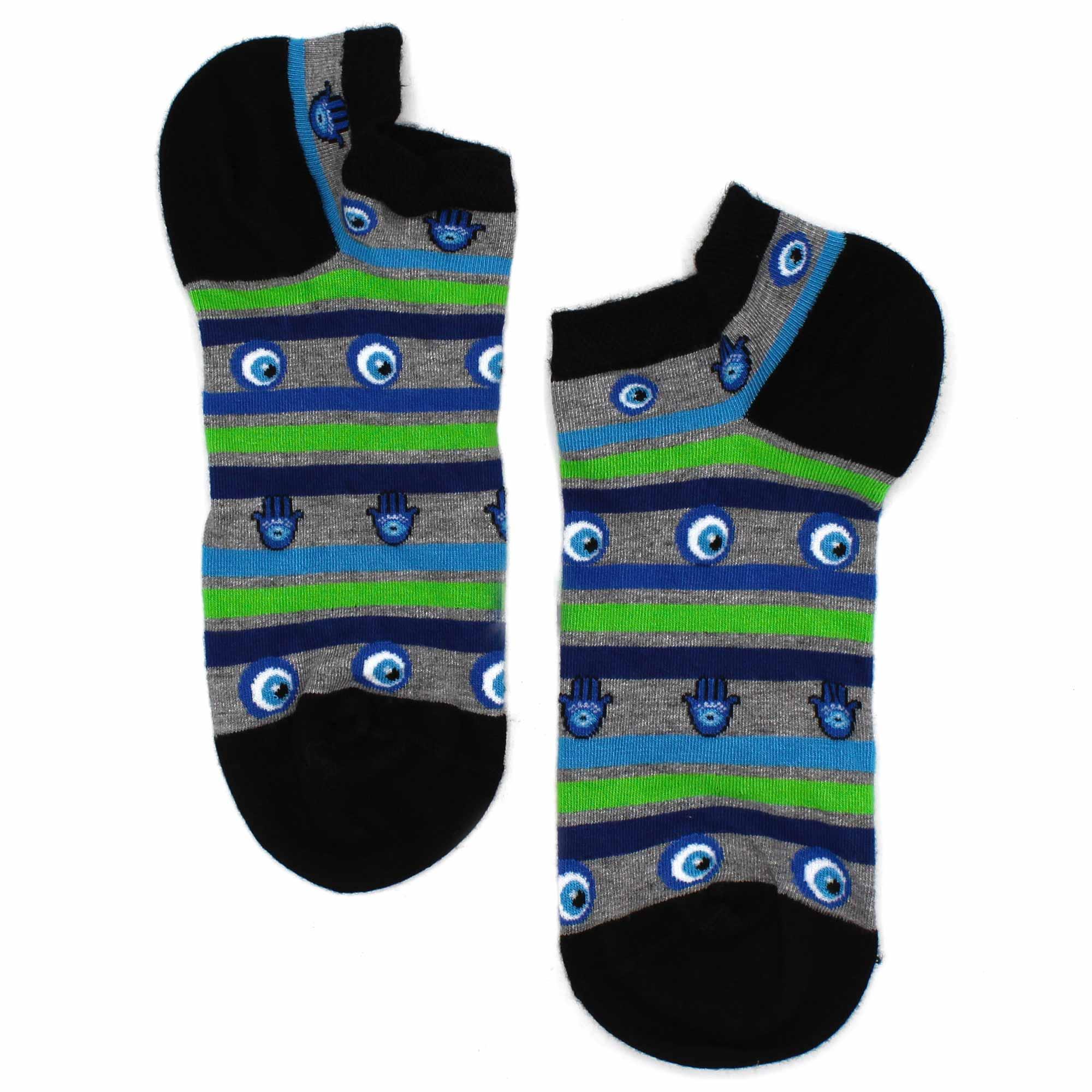 Evil Eye e Hamsa - Meias Curtas Hop Hare Bamboo (41-46)