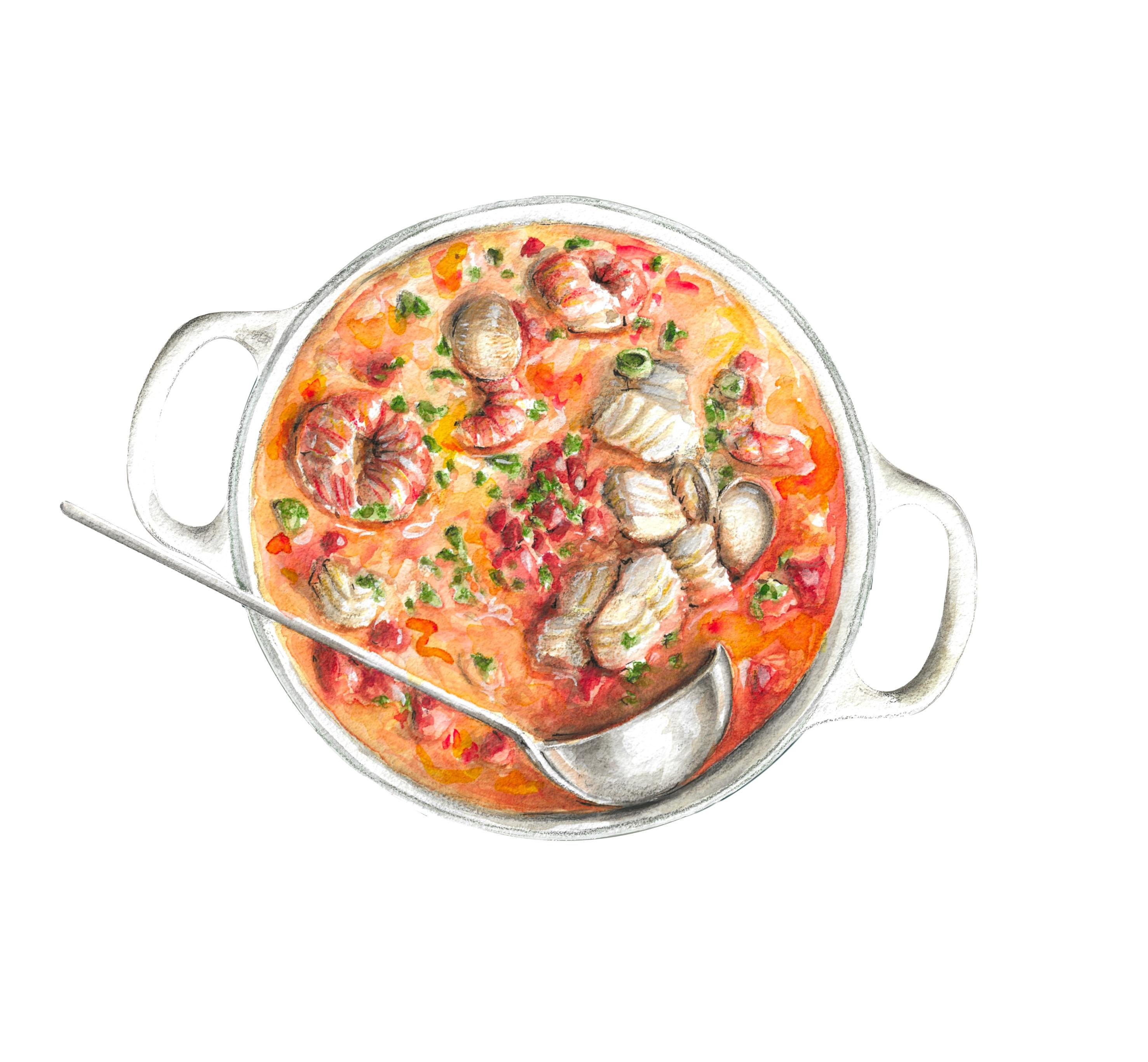 Sopa rica de peixe 3pax