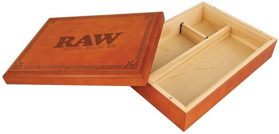 Raw Wooden Roller Box