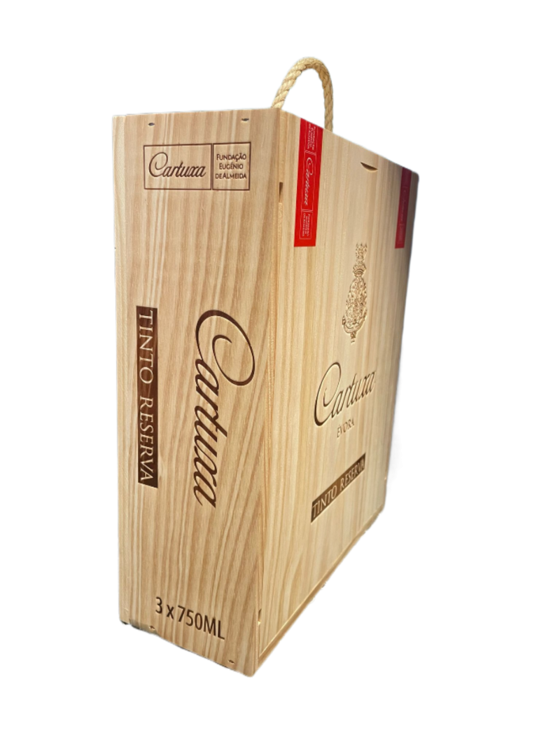 Vinho Tinto Cartuxa Reserva - Caixa de Madeira - 3 unidades 